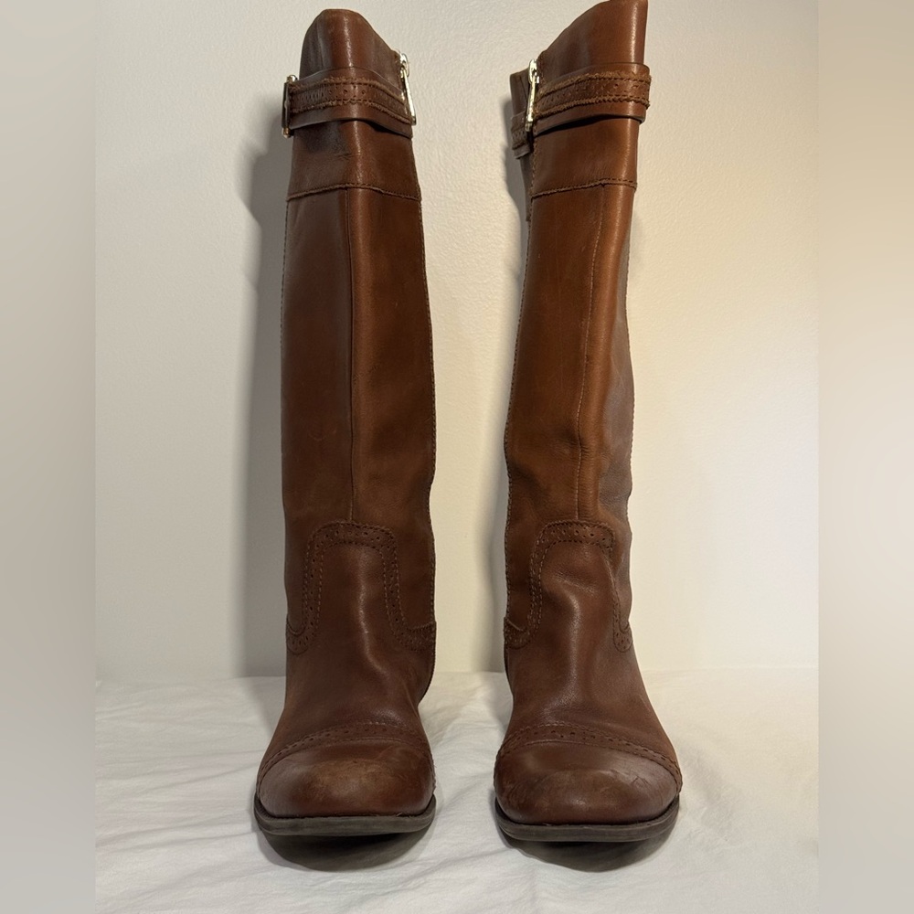 Tommy Hilfiger Brown Leather Heeled Boots